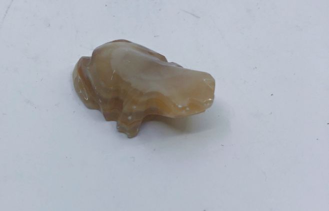 CRYSTAL CARVED FROG.