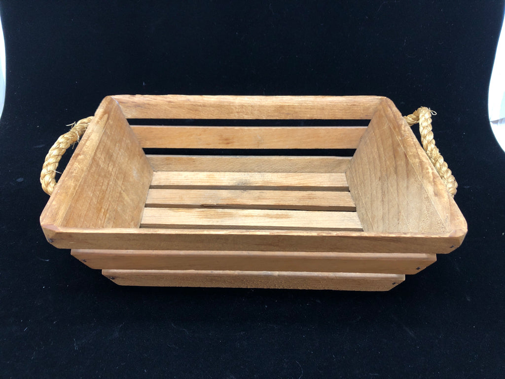 SM WOODEN BIN ROPE HANDLES.