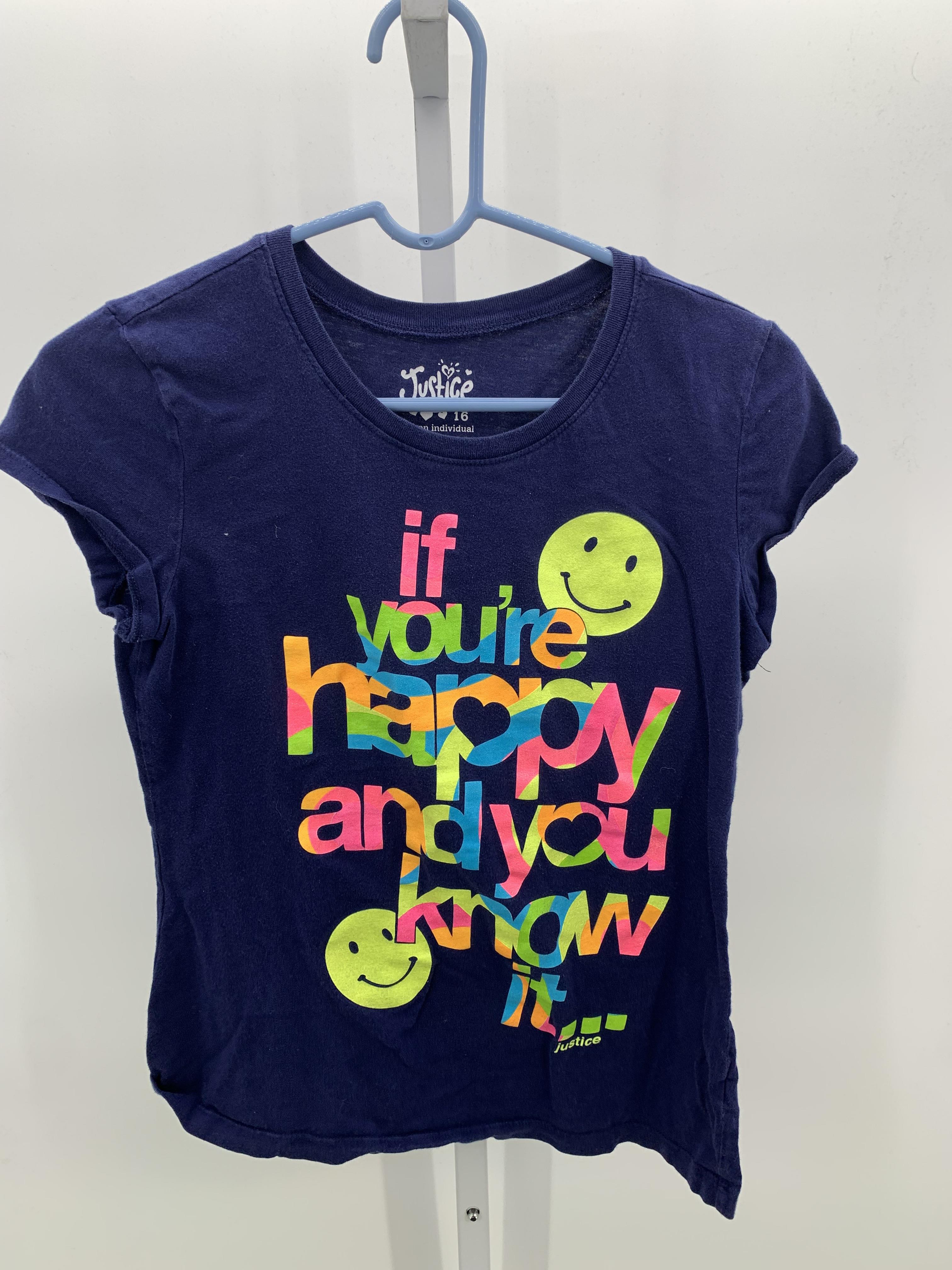 Justice Size 16 Girls Short Sleeve Shirt
