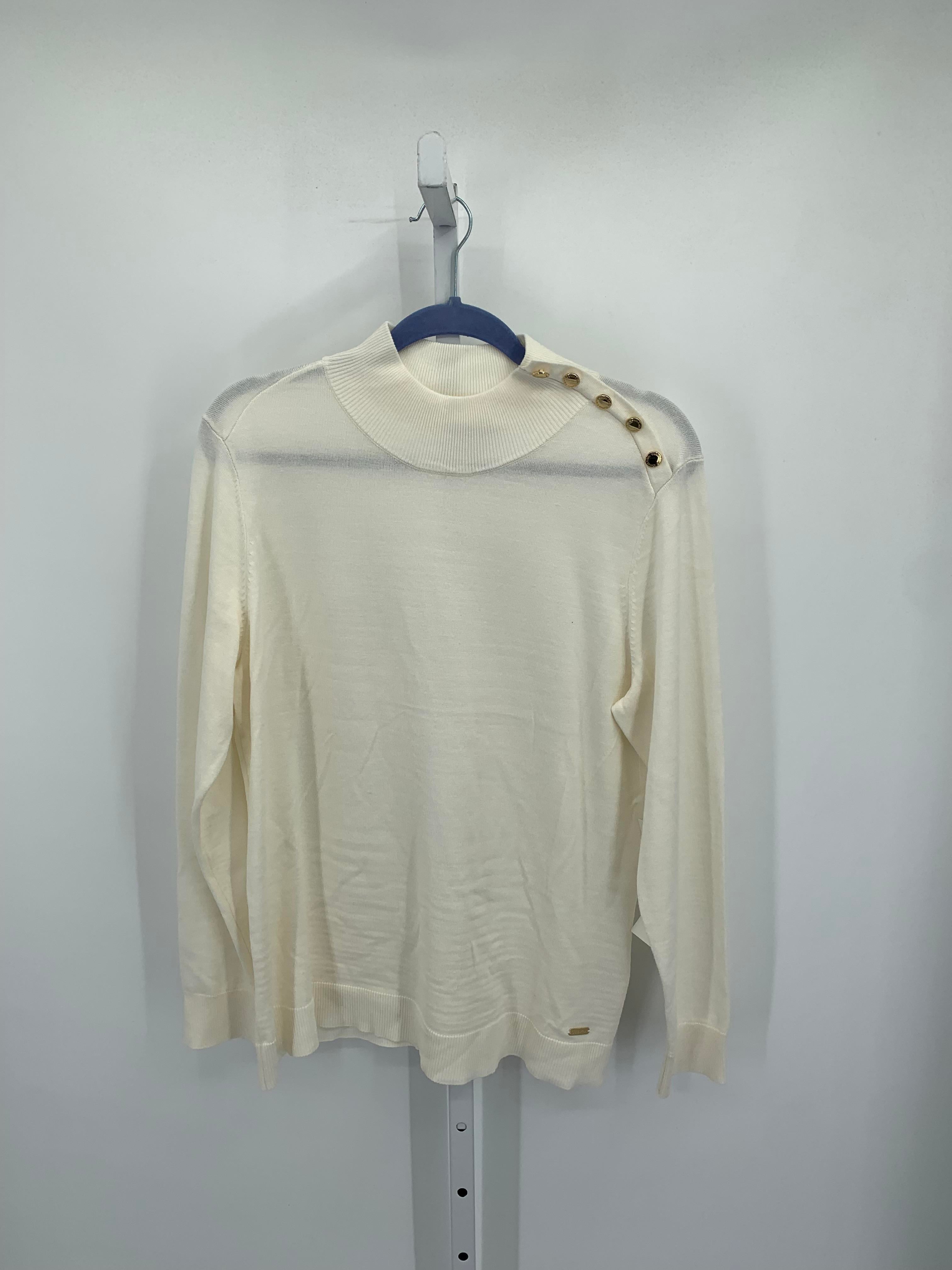 Calvin Klein Size Large Misses Long Slv Sweater