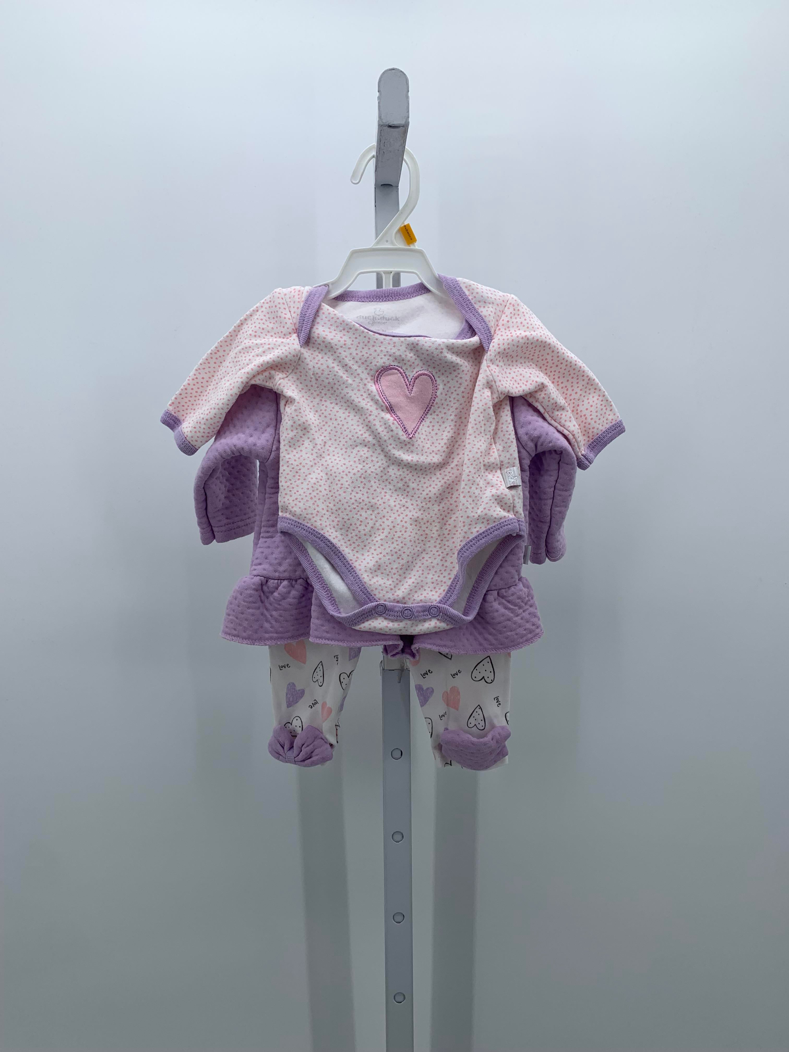 Duck Duck Goose Size 0-3 months Girls 3 Pieces