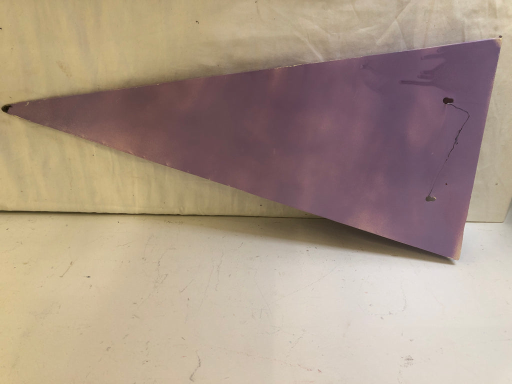LAVENDER PURPLE TRIANGLE SHAPED FLOWER HOLDER WALL HANGING.