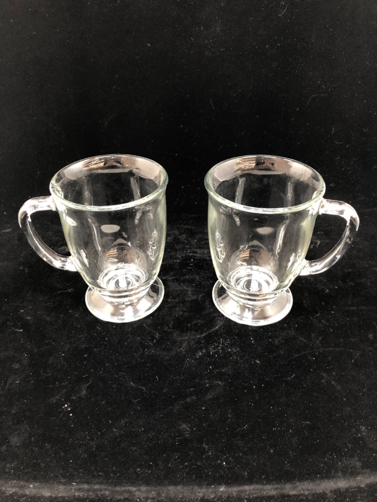 2 LIBBEY GLASS MUGS.