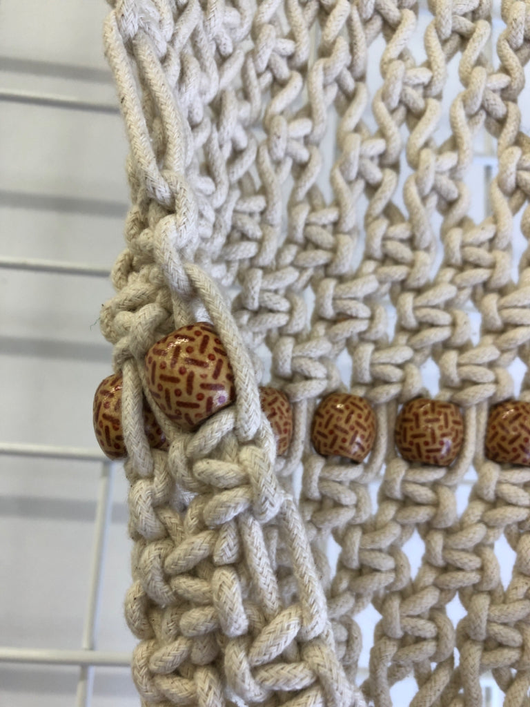 MACRAME W BEADS PLANT HOLDER.