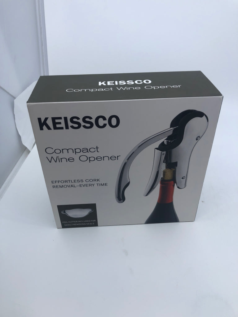 NIB KEISSCO COMPACT WINE OPENER.