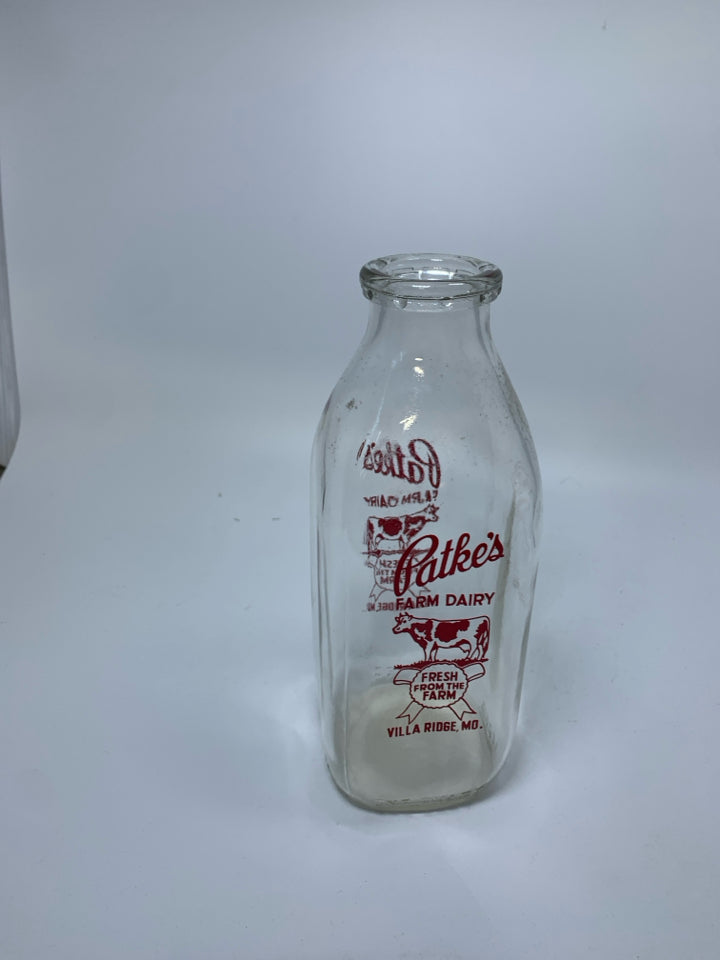 VTG PATKE'S DAIRY FARM BOTTLE.