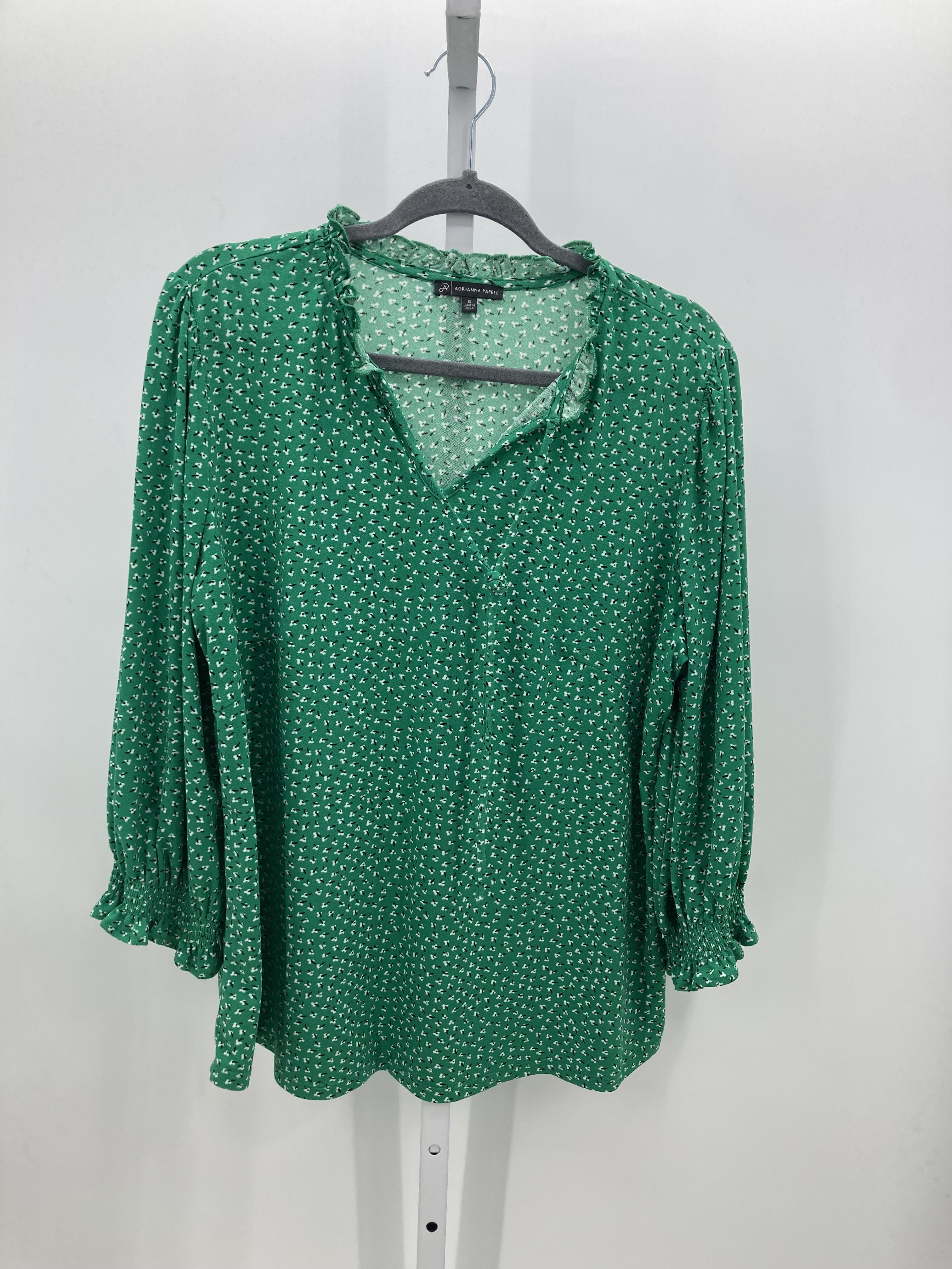 Adrianna Papell Size 1X Womens 3/4 Sleeve Shirt