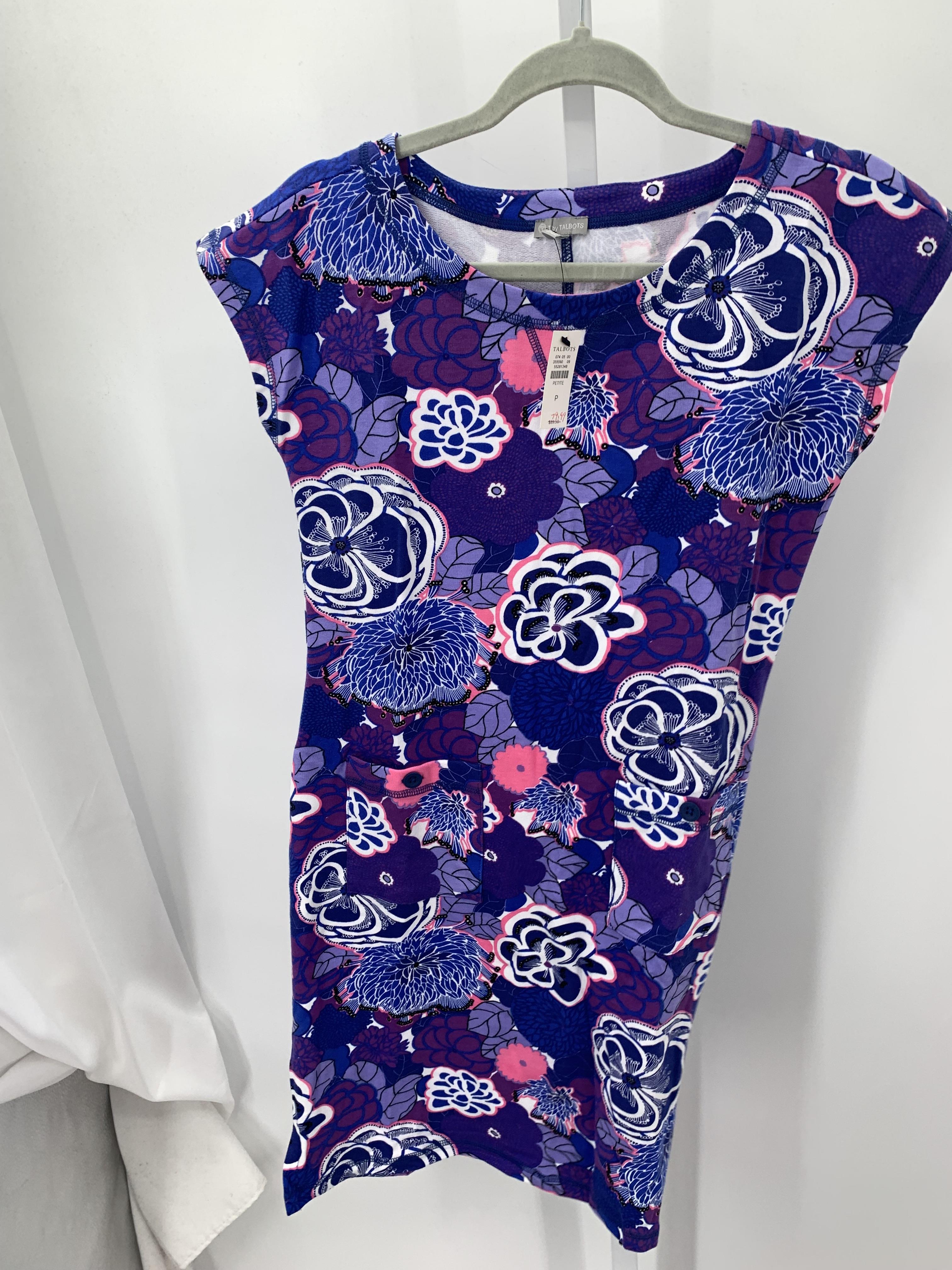 Talbots Size X Small Petite Petite Short Sleeve Dress