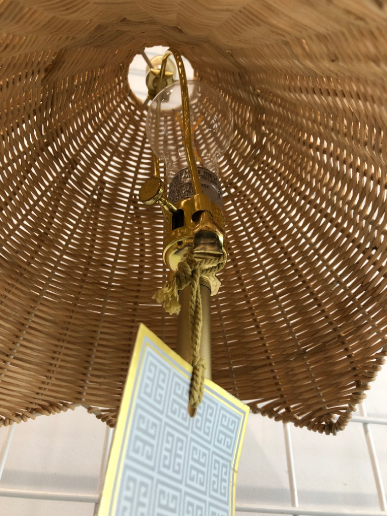 NWT LILLIAN AUGUST WICKER LAMP.