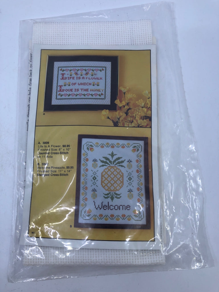 NIP NEEDLEPOINT KIT, LIFE IS A FLOWER.
