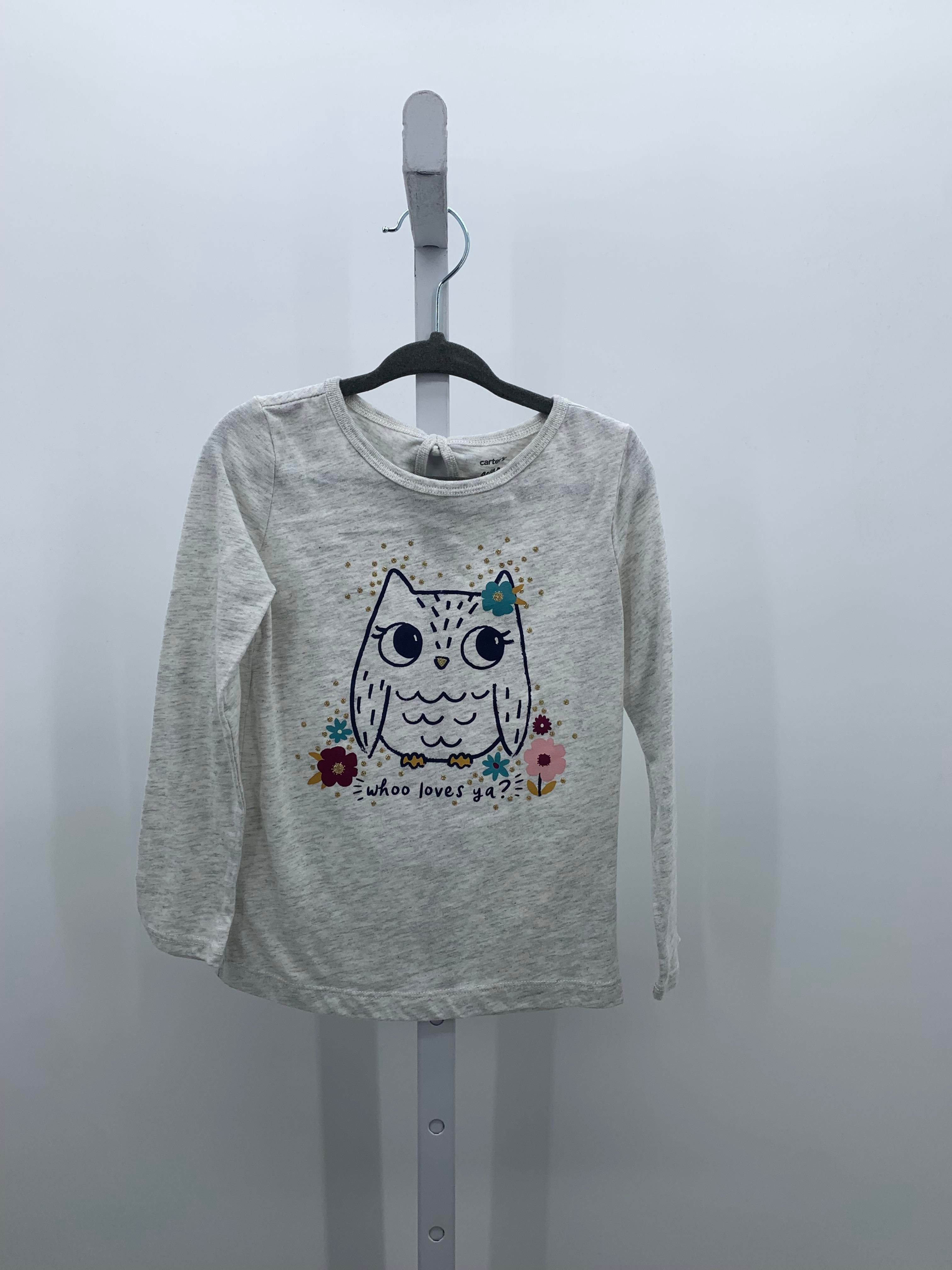 Carters Size 4T Girls Long Sleeve Shirt