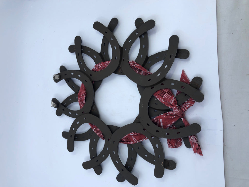 HORSESHOE AND BANDANA WALL HANGING.