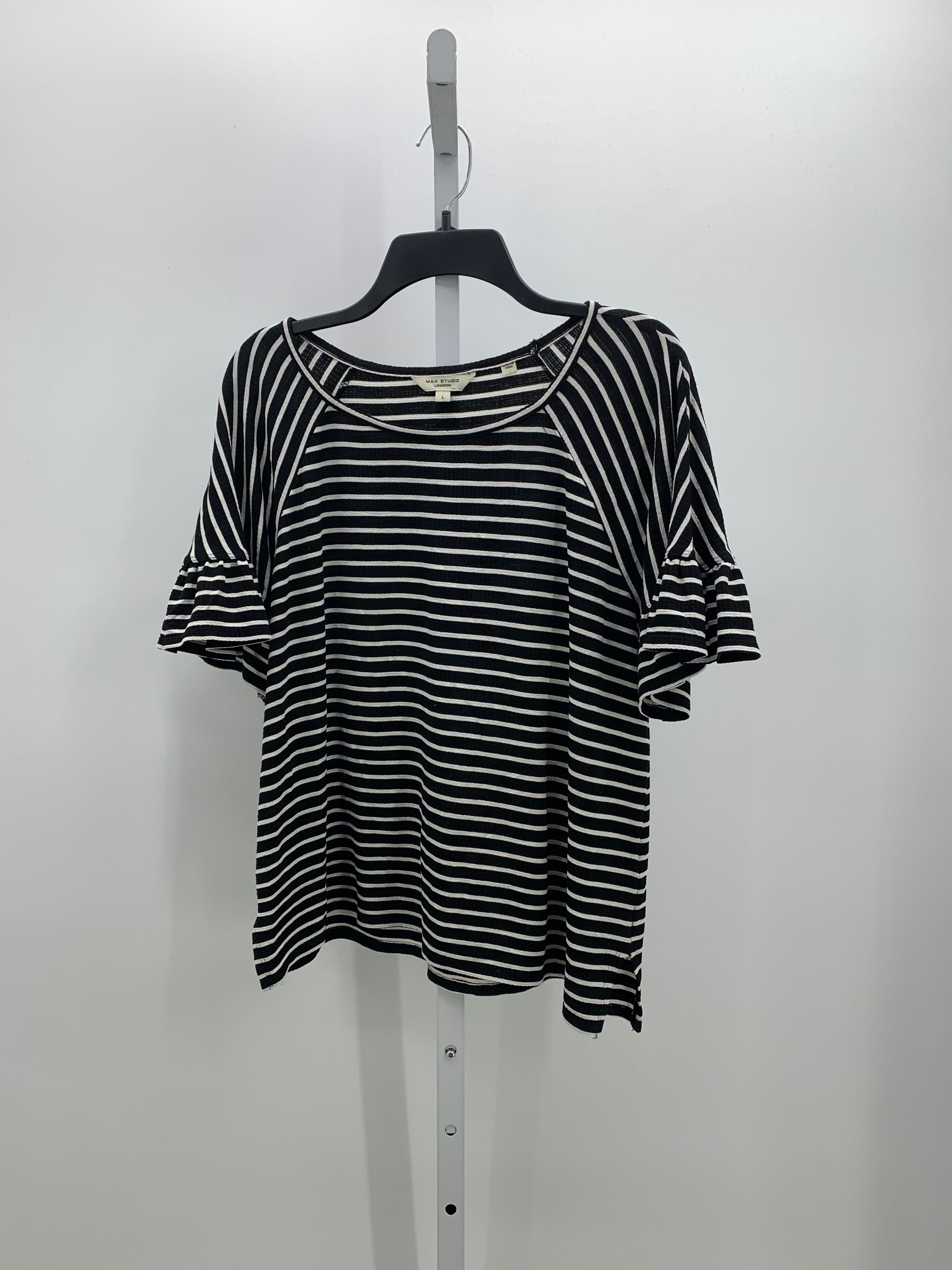 Max Studio Size Large Misses Short Sleeve Shirt