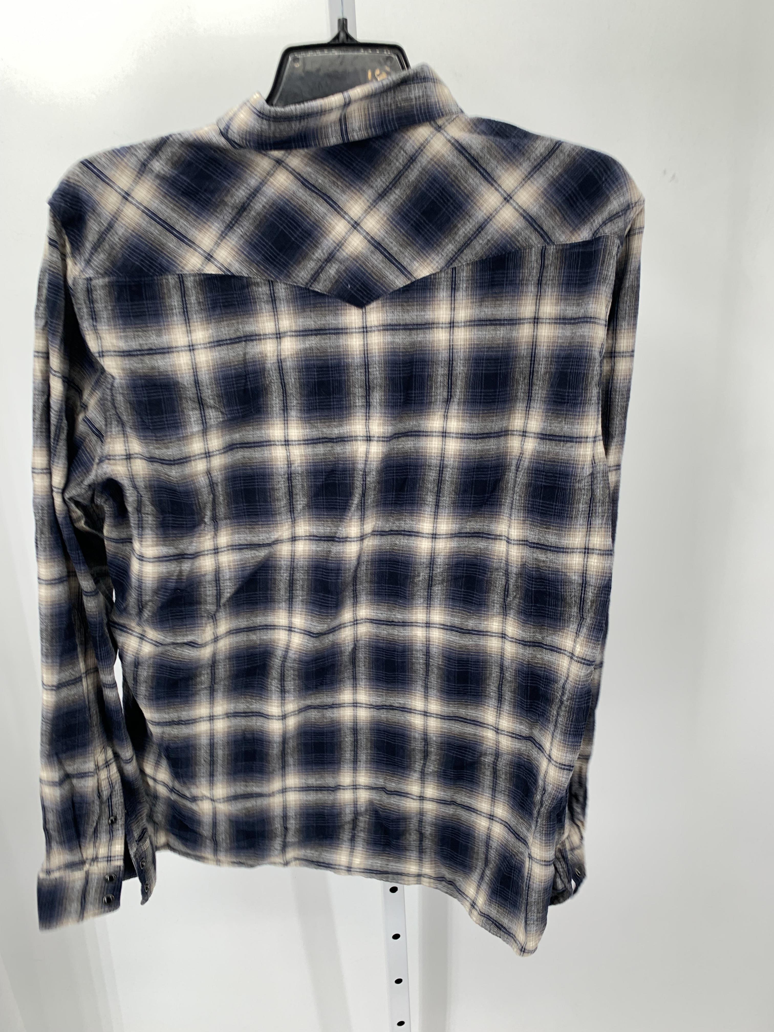 GREY PLAID BTN DOWN.