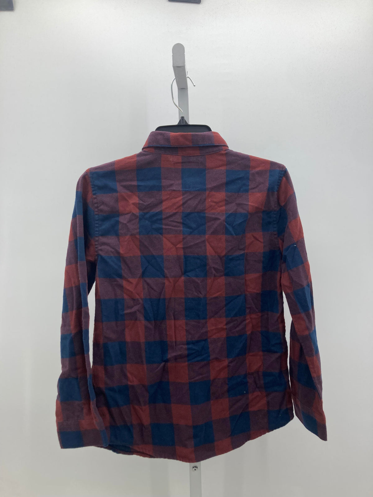 NAVY PLAID BTN DOWN