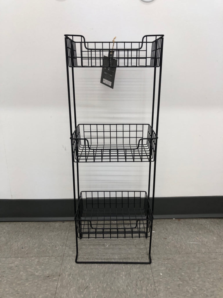 3-TIER BLACK METAL SPA TOWER ONE DESIGN HOME.