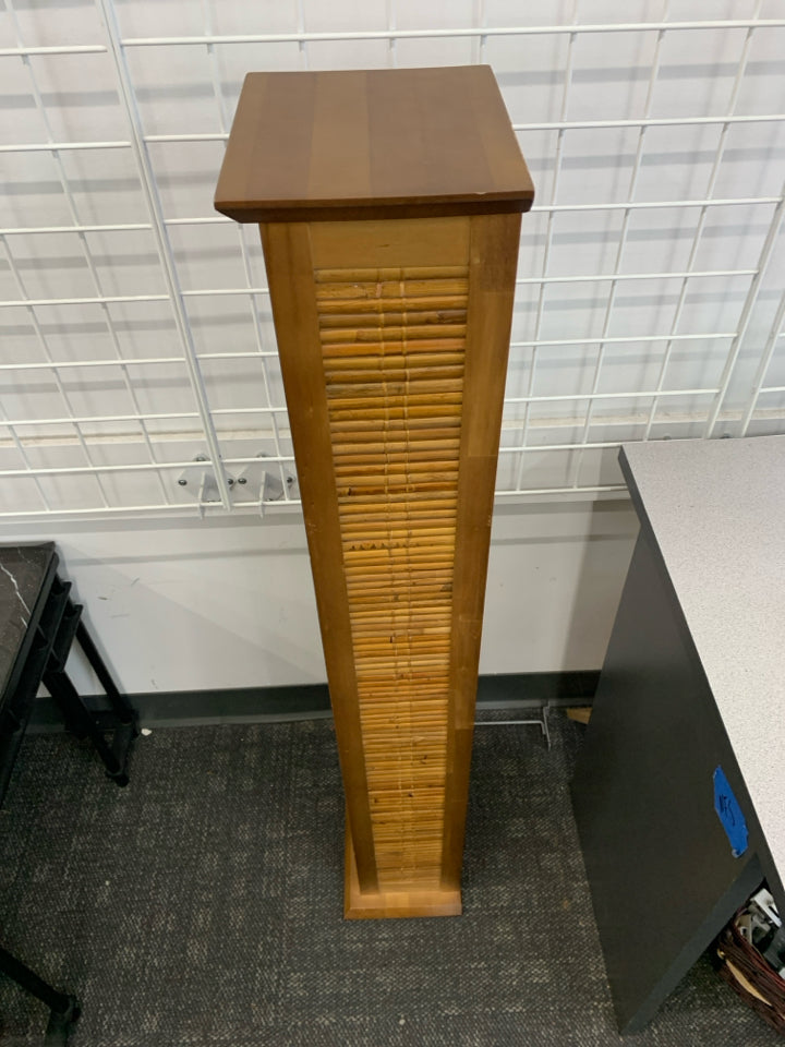 CD MEDIA SHELF FAUX BAMBOO LOOK.