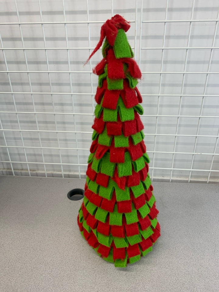 FELT-LOOP CHRISTMAS TREE RED/GREEN.