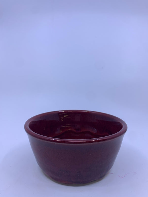 RED POTTERY DIP BOWL.