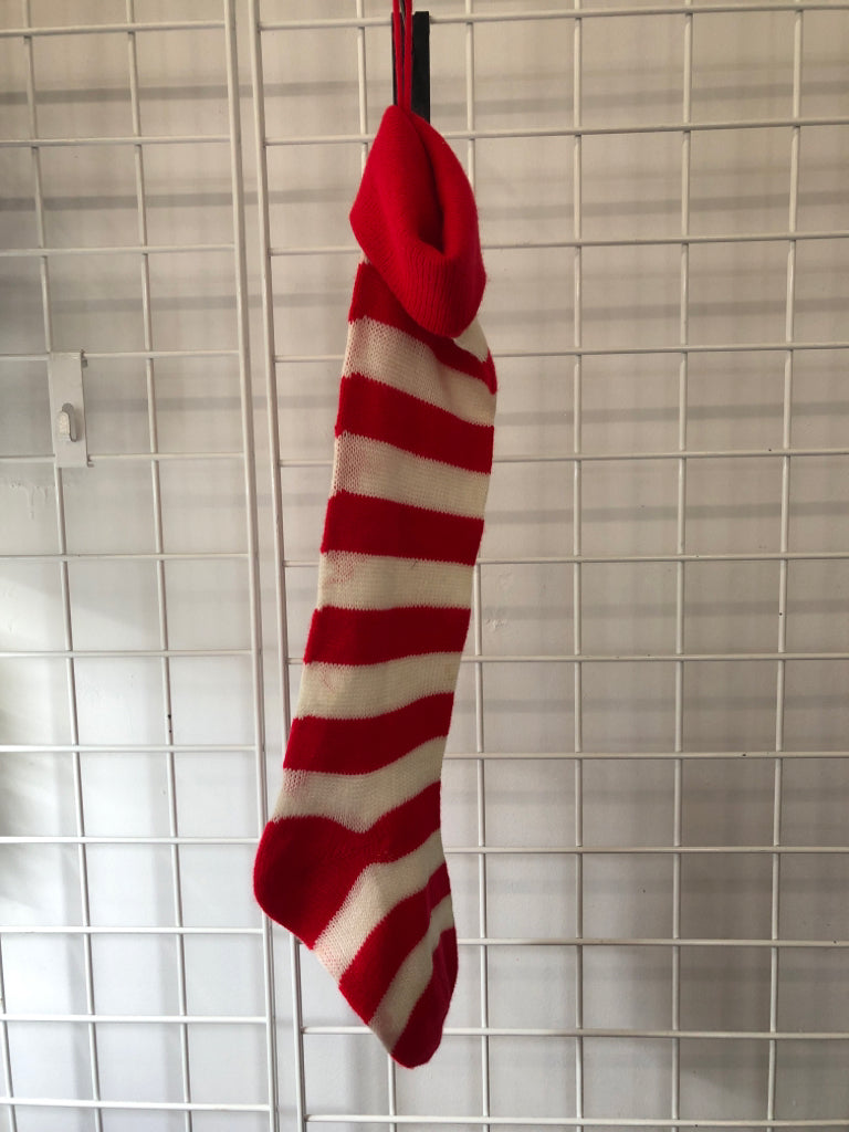 RED AND WHITE STOCKING.