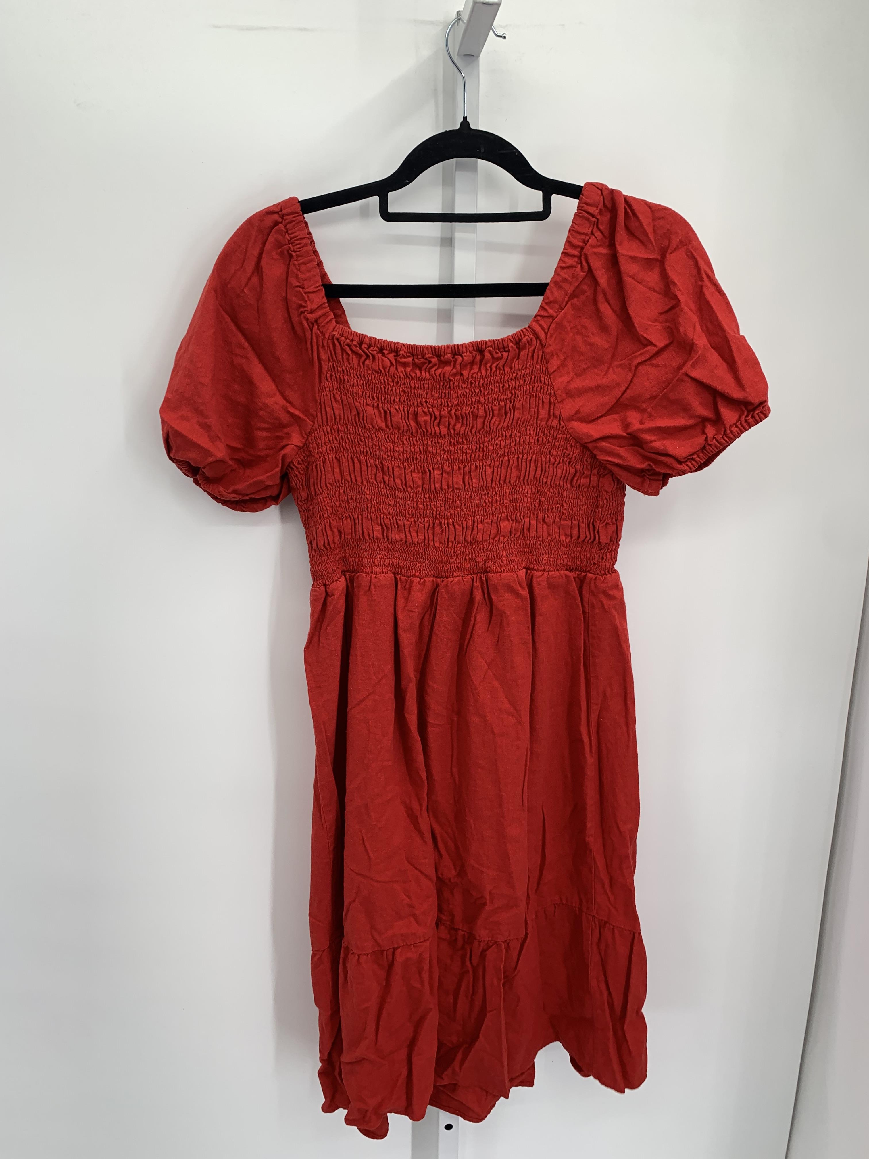 Isabel Red Size Large Maternity Short Sleeve Dress