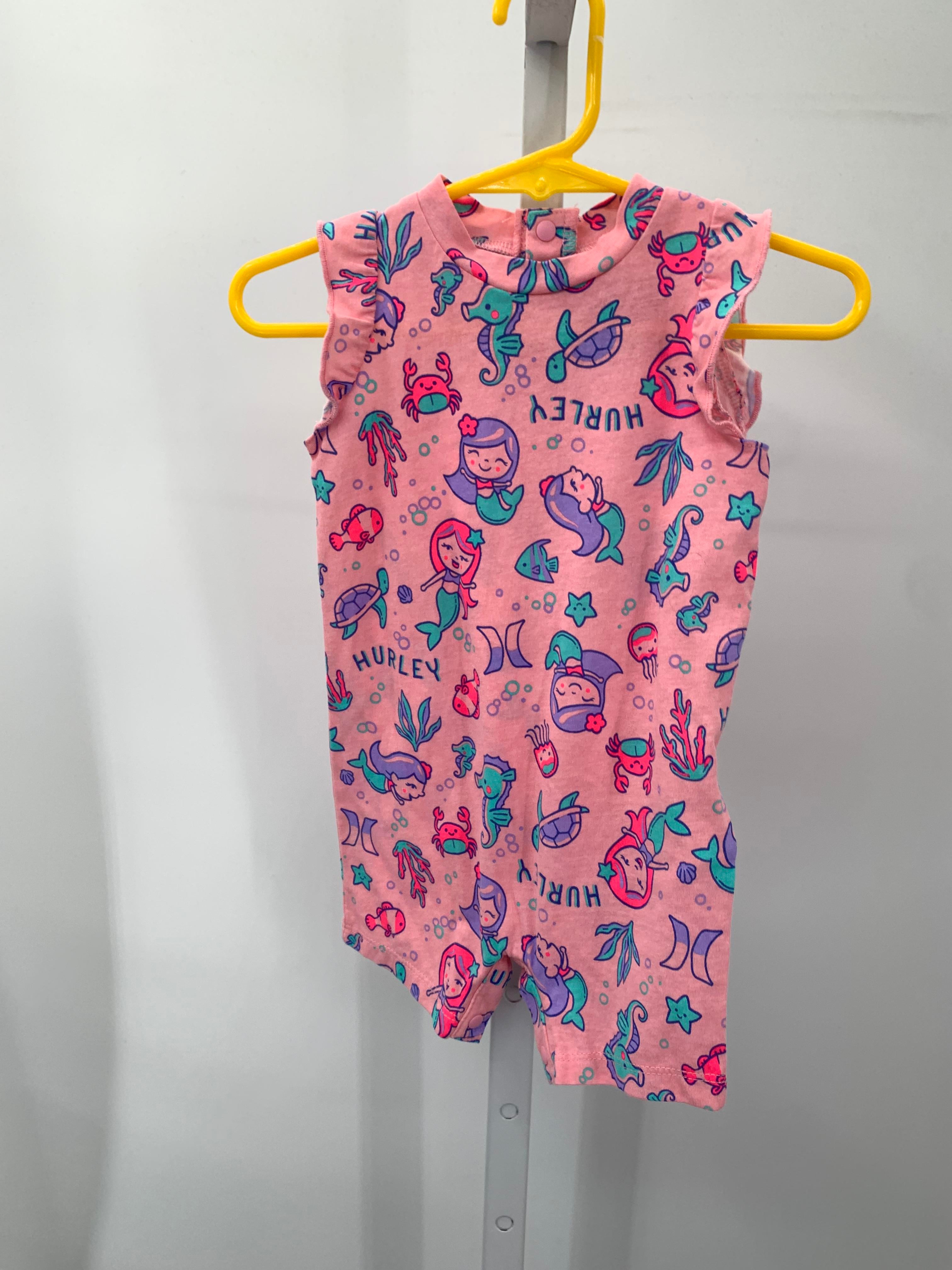 Hurley Size 6 Months Girls Sleeveless Romper
