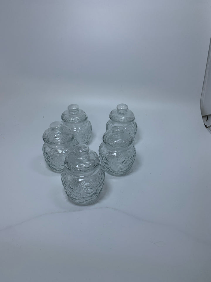 5 PRINCESS HOUSE MINI FANTASIA CANISTER JARS.