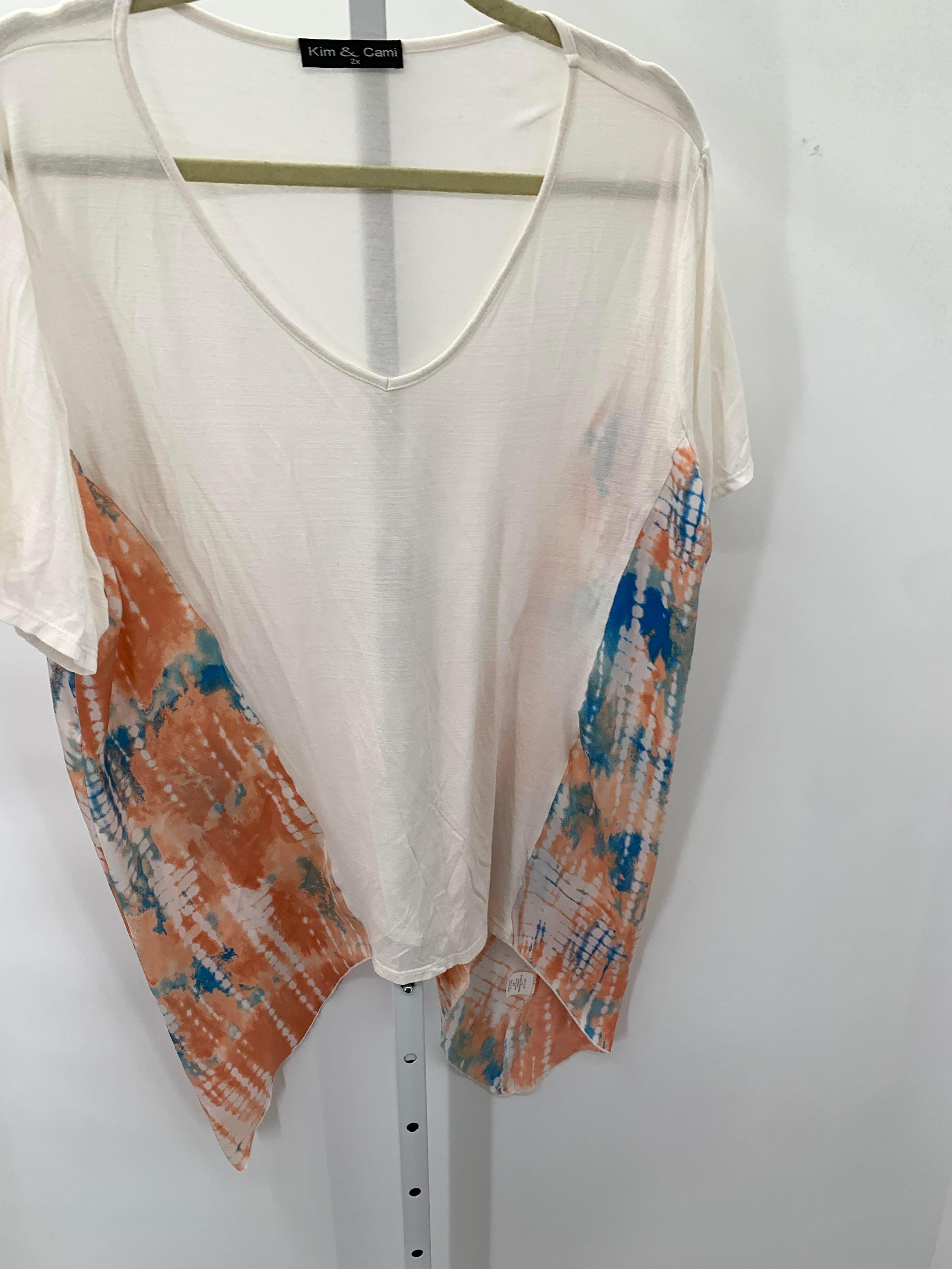 Kim & Cami Size 2X Womens Short Sleeve Shirt