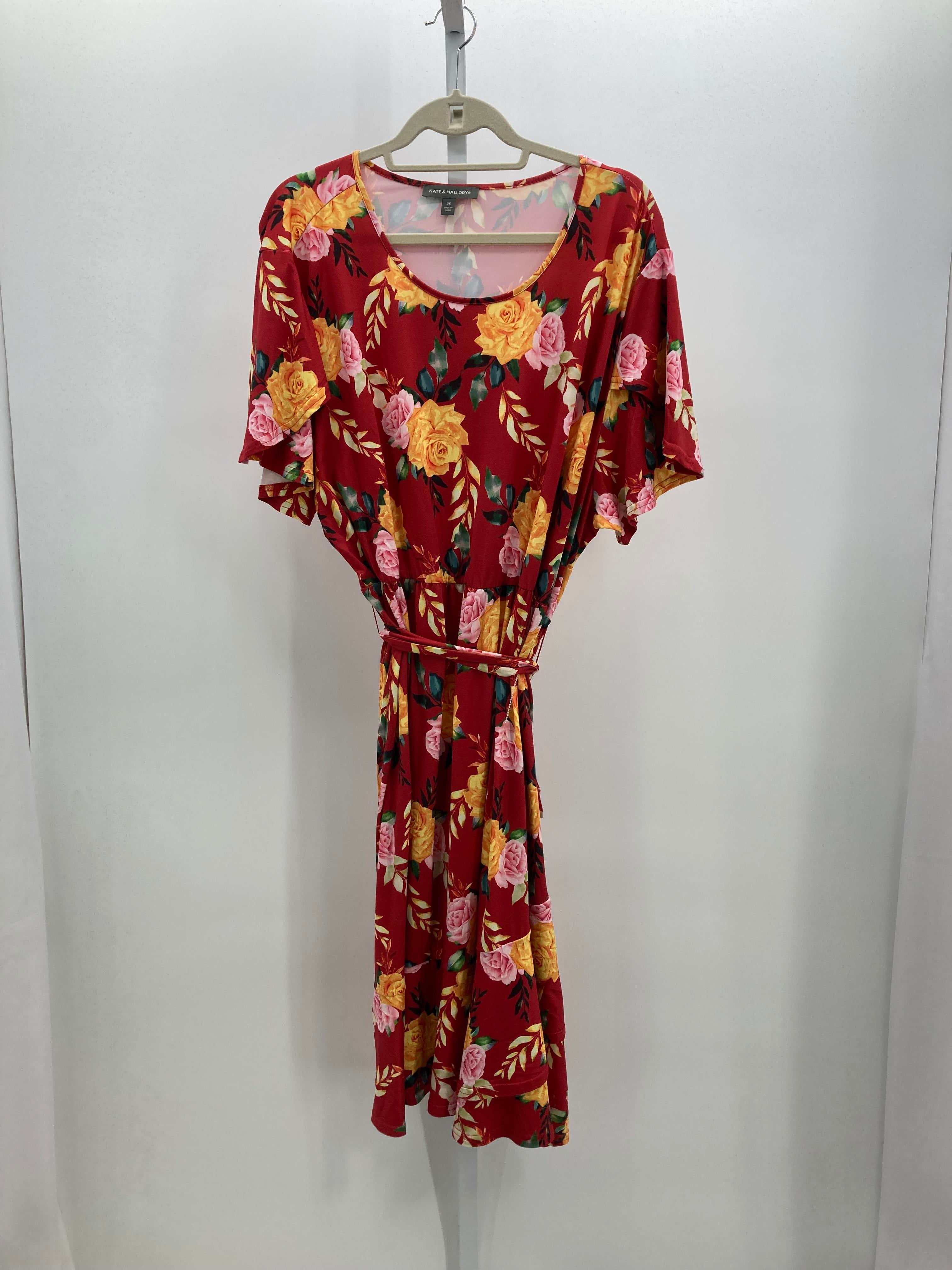 Size 2X Womens Short Sleeve Dress
