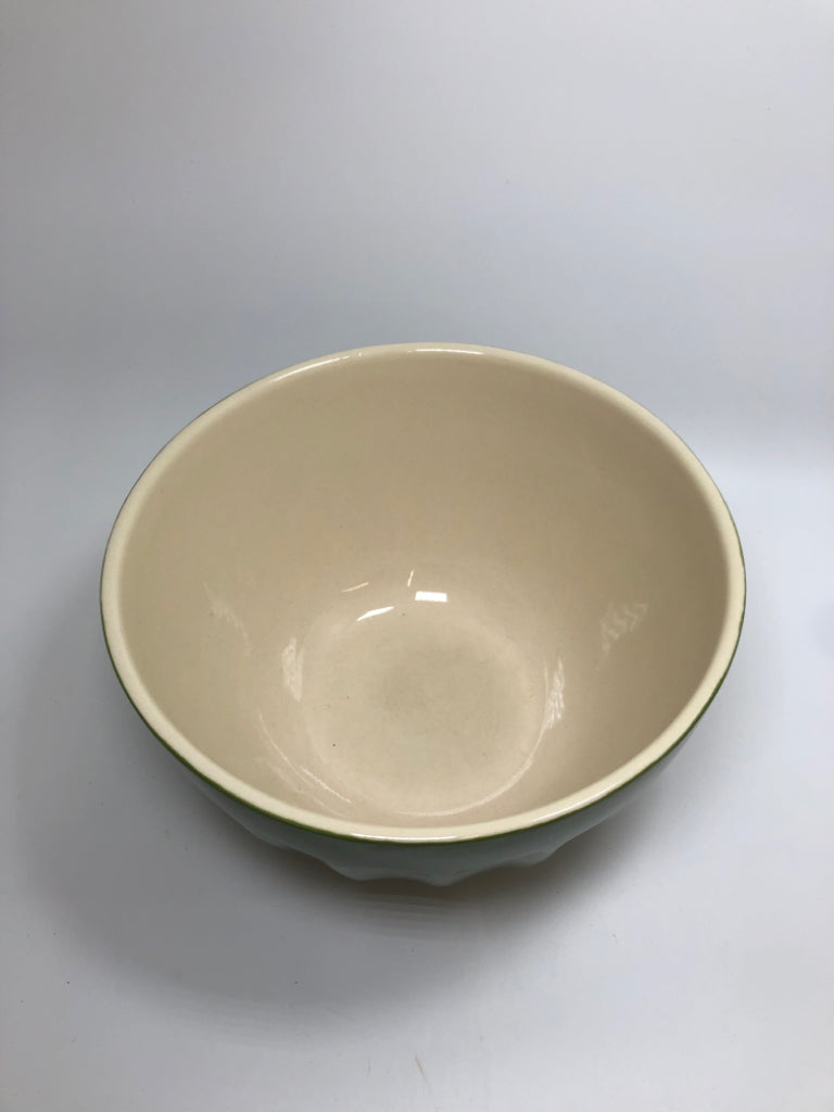 GREEN DENMARK STONEWARE MIXING BOWL.