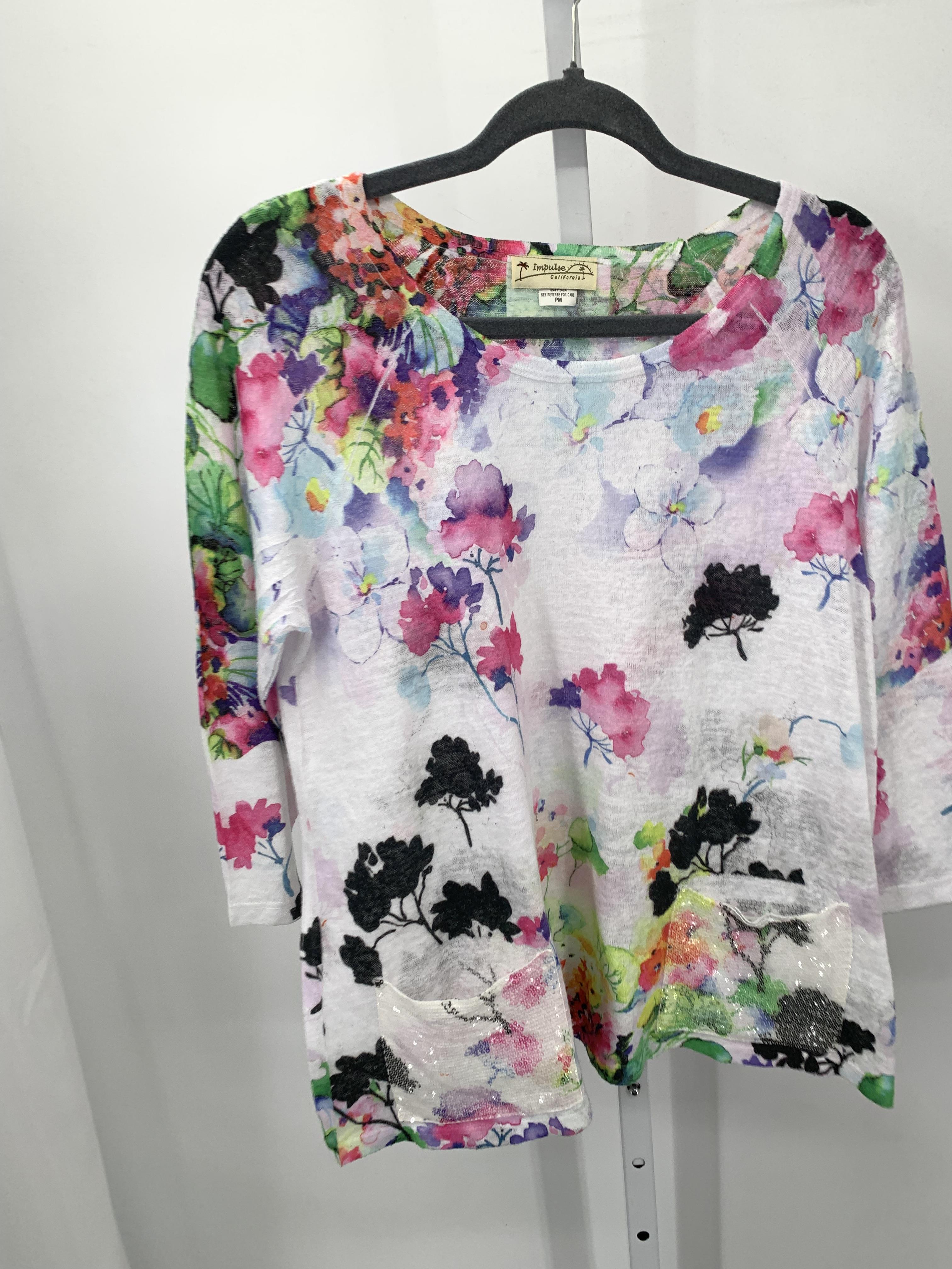 Size Medium Petite Petite 3/4 Sleeve Shirt