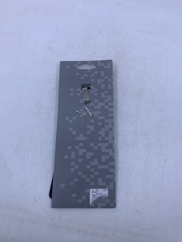 NIP BLACK LEATHER RETRACTABLE NAME TAG WILSON LEATHER.