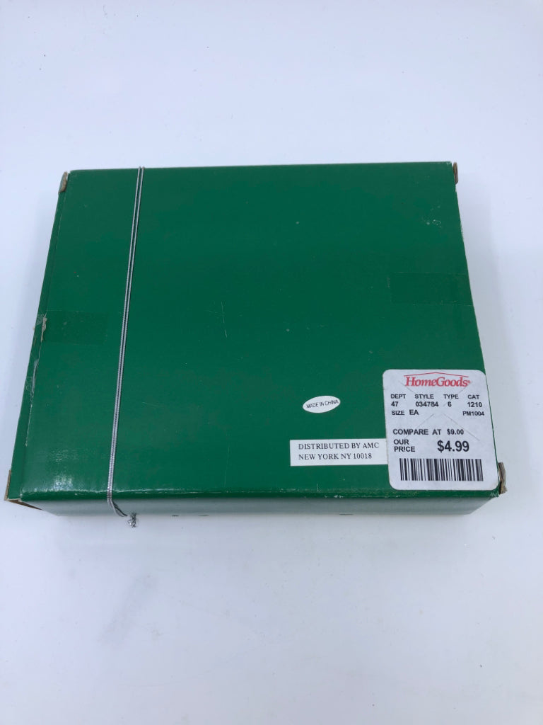 12 NIB DISCO BALL ORNAMENTS- GREEN BOX