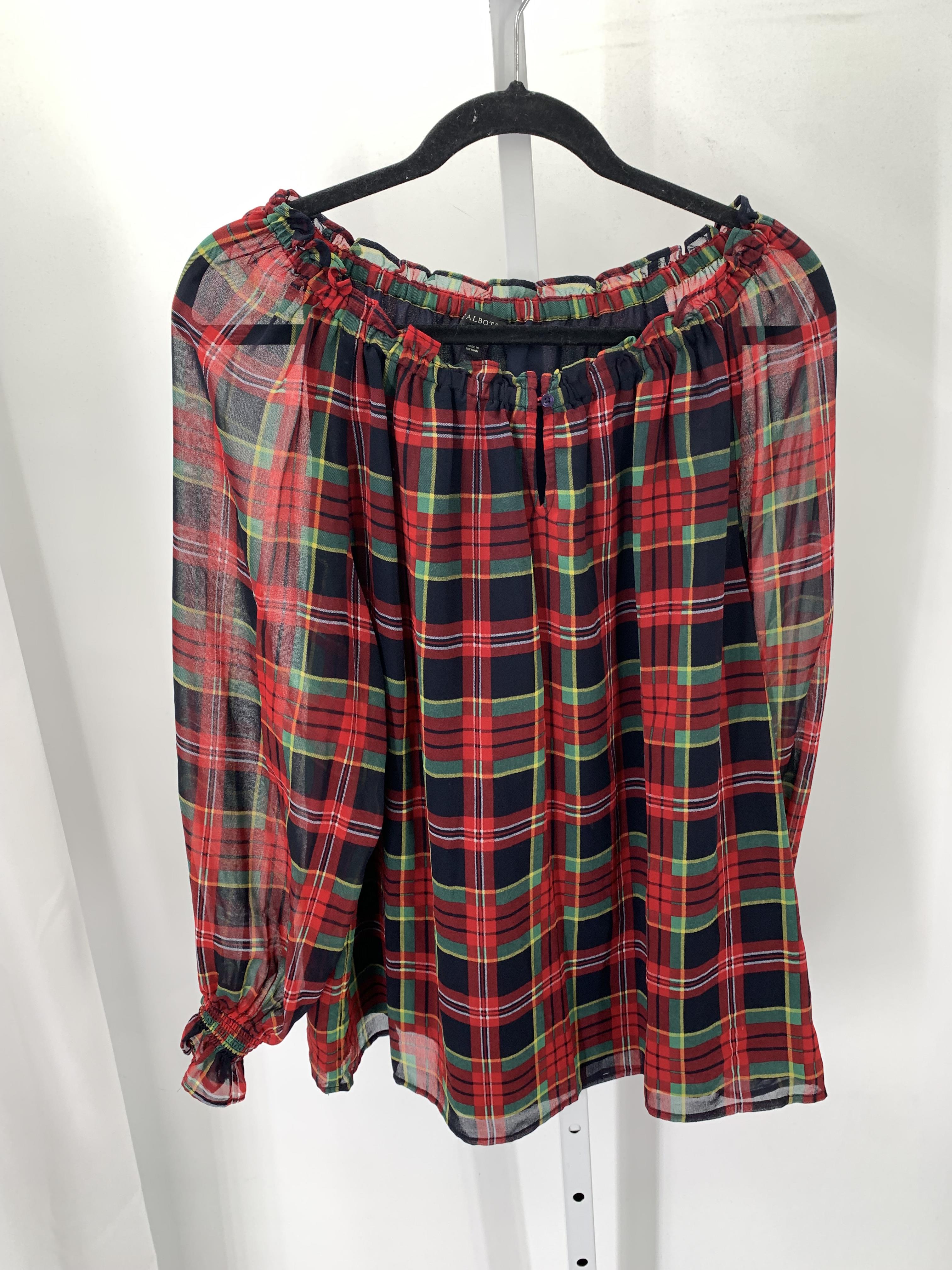 Talbots Size Large Misses Long Sleeve Shirt