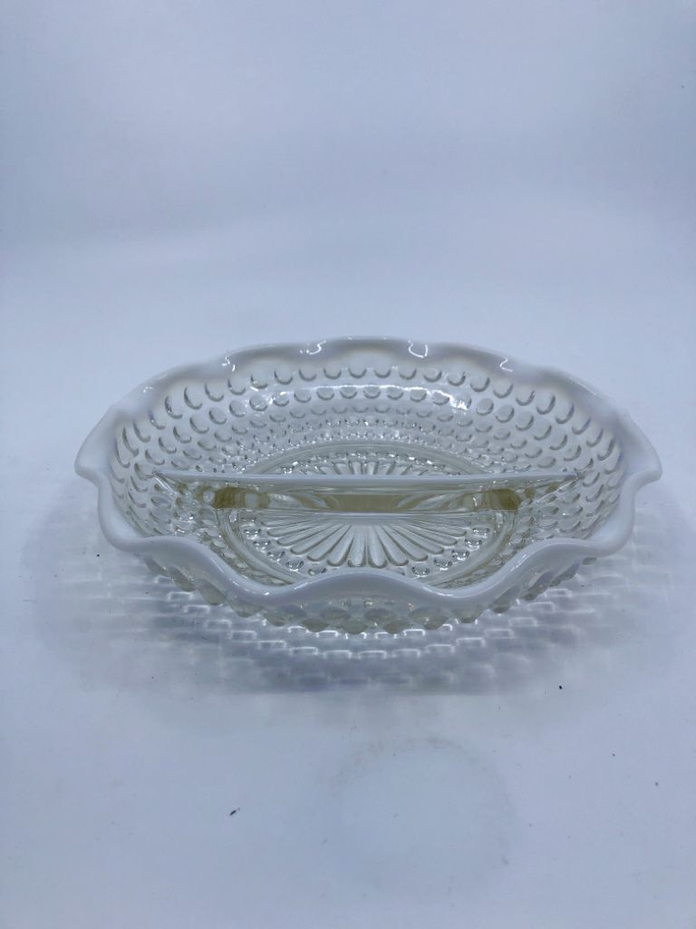 VTG HOBNAIL GLASS DIVIDED SERVER.