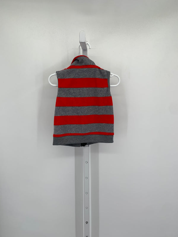 RED STRIPES FLEECE ZIP