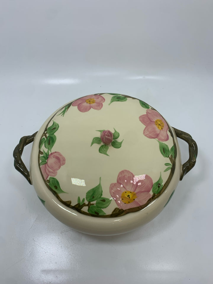 VTG FRANCISCAN ROSE COVERED BOWL.
