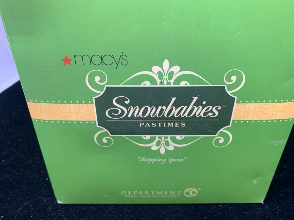 NIB SNOWBABIES MACY EDITION 2 KIDS ON MOPED.