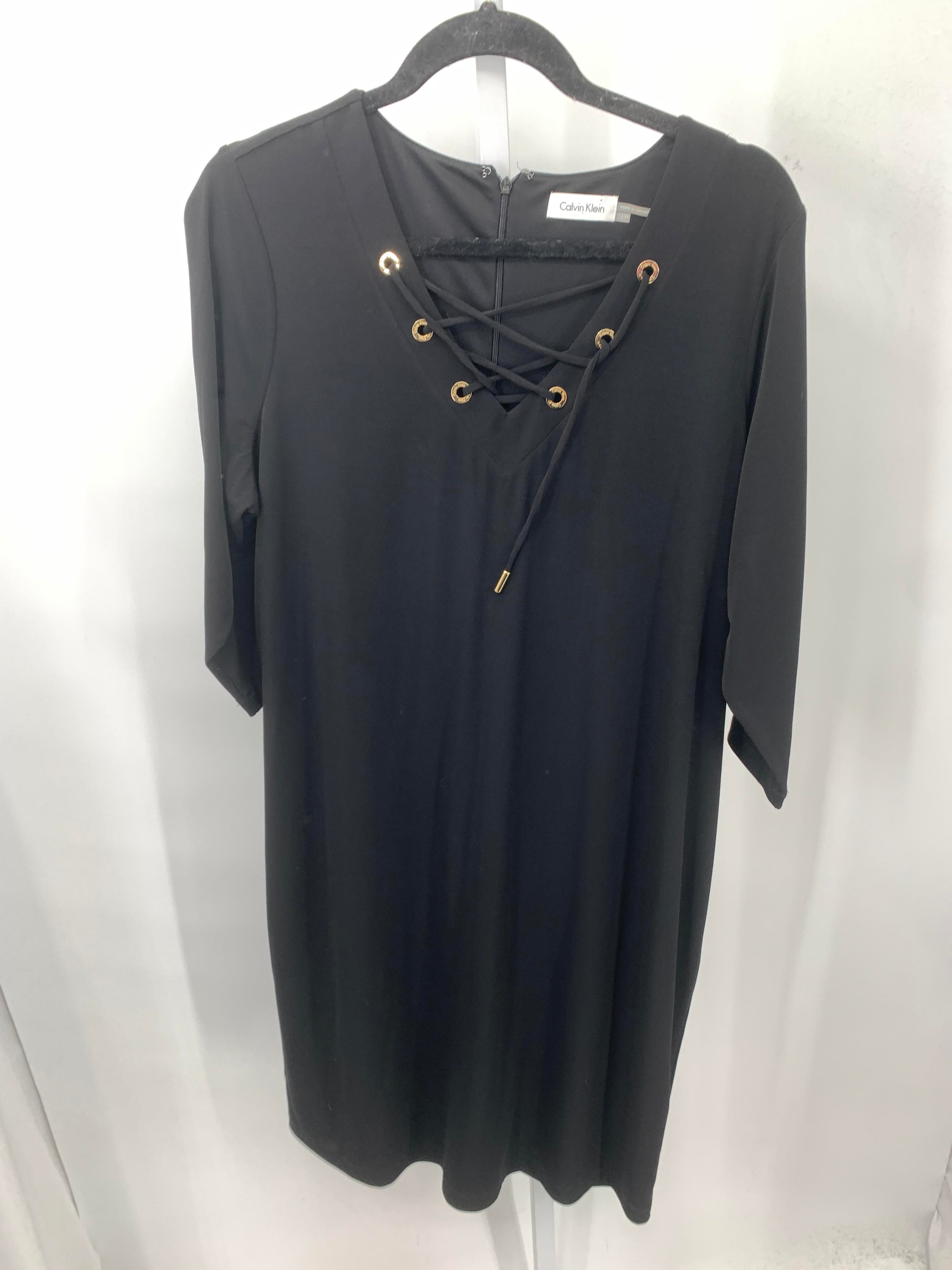 Calvin Klein Size 16 W Womens 3/4 Sleeve Dress