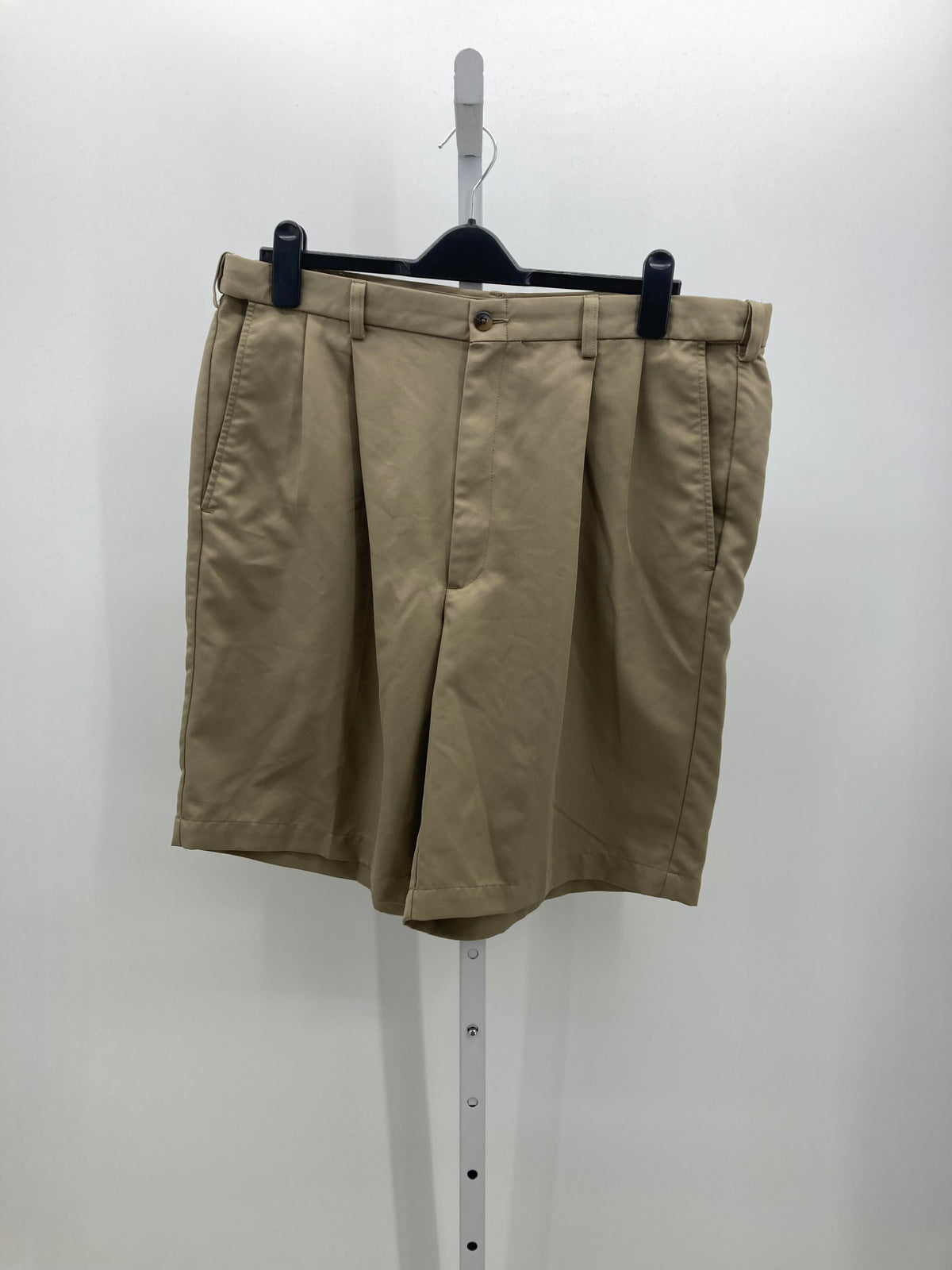 PLEATED FRONT SHORTS.