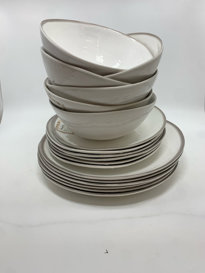 18PC MELAMINE DINNER SET SVC FOR 6.