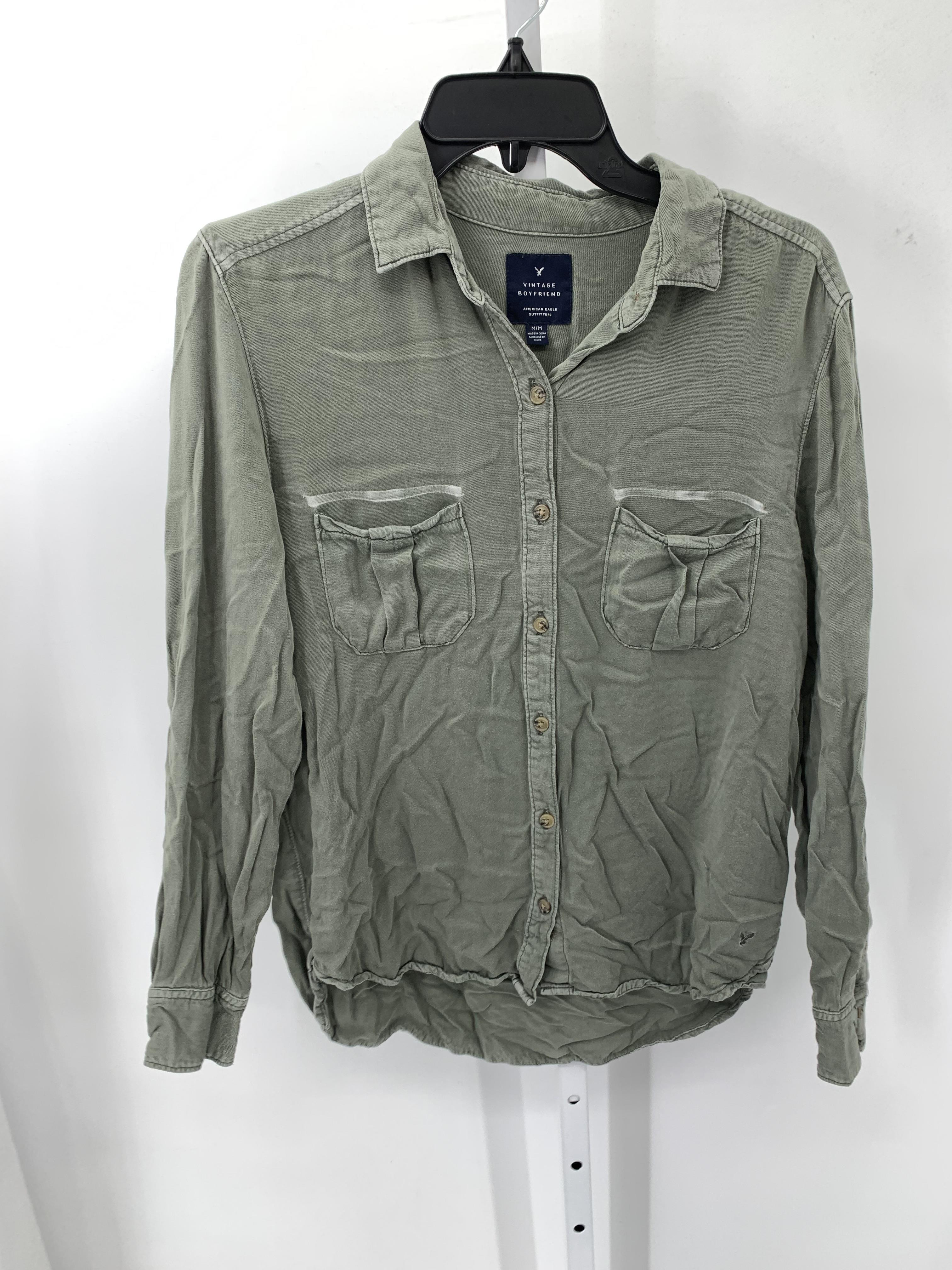 American Eagle Size Medium Juniors Long Sleeve Shirt