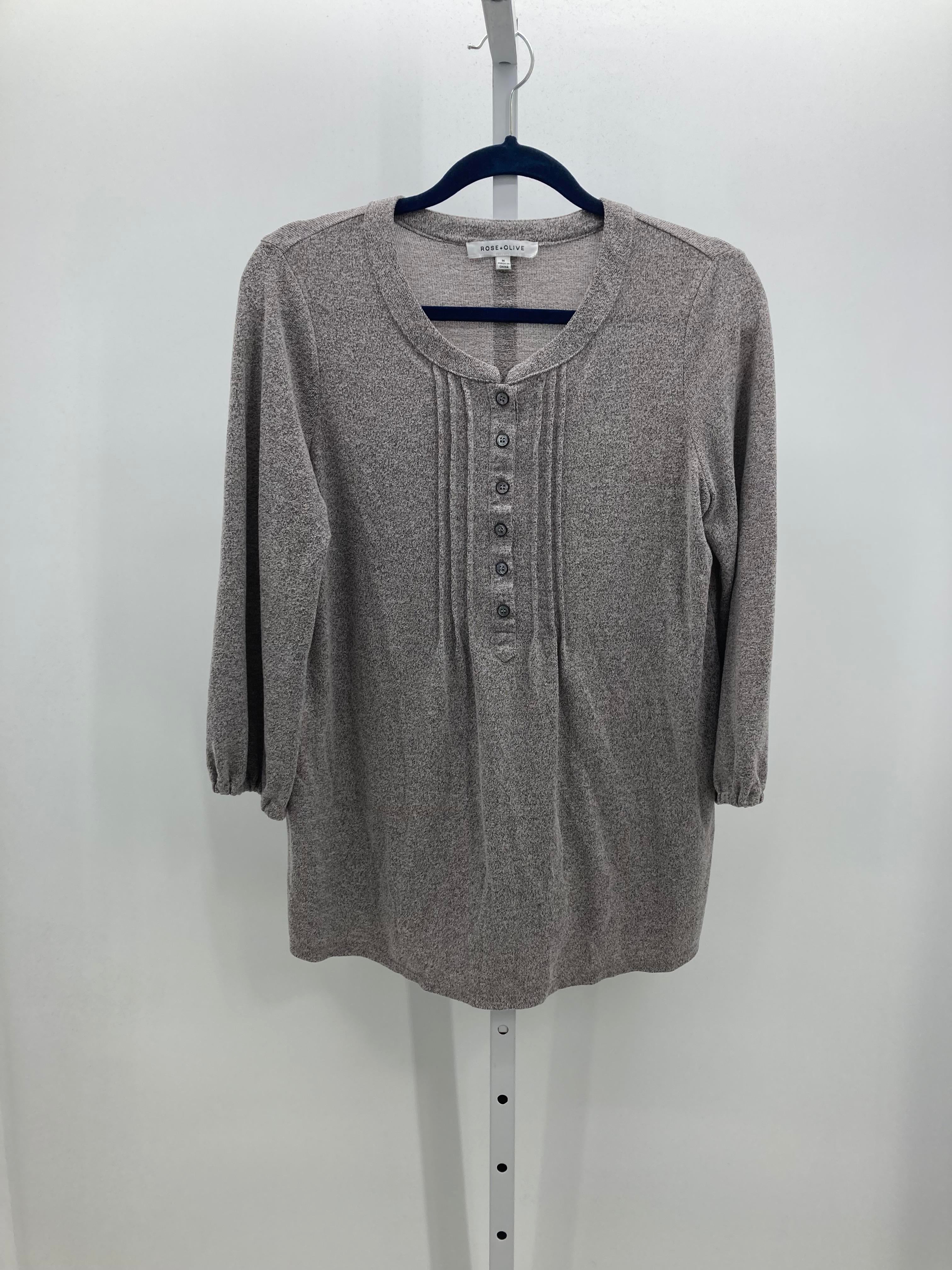 Rose & Olive Size Medium Misses 3/4 Sleeve Sweater