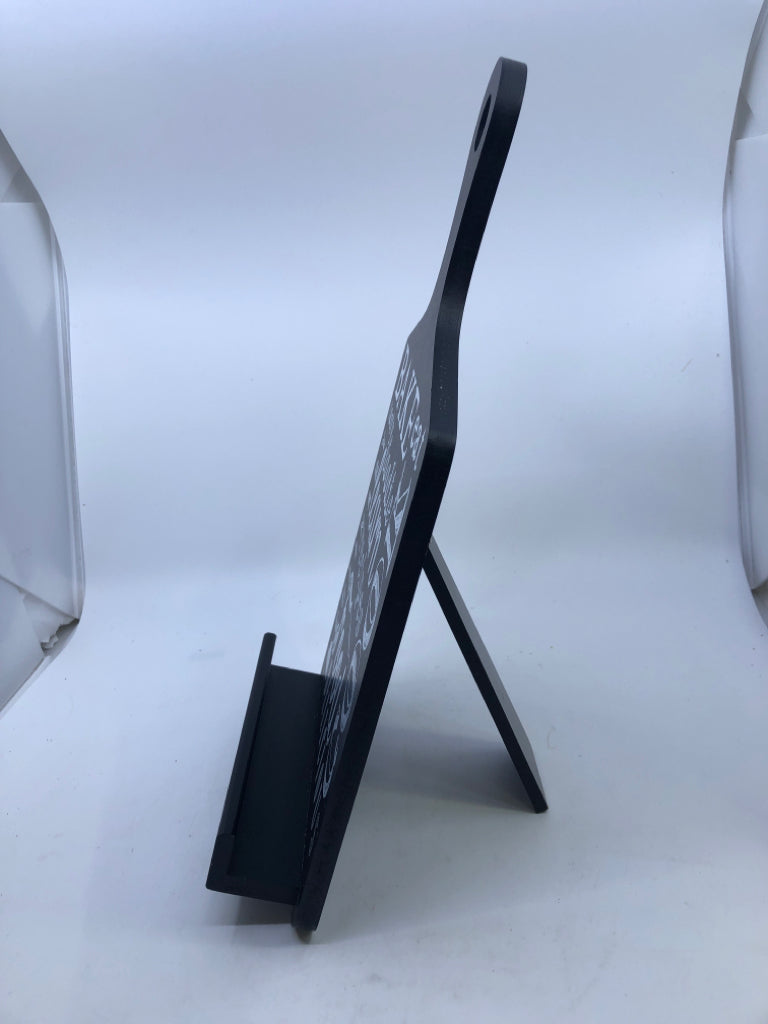 BLACK COOK BOOK HOLDER.