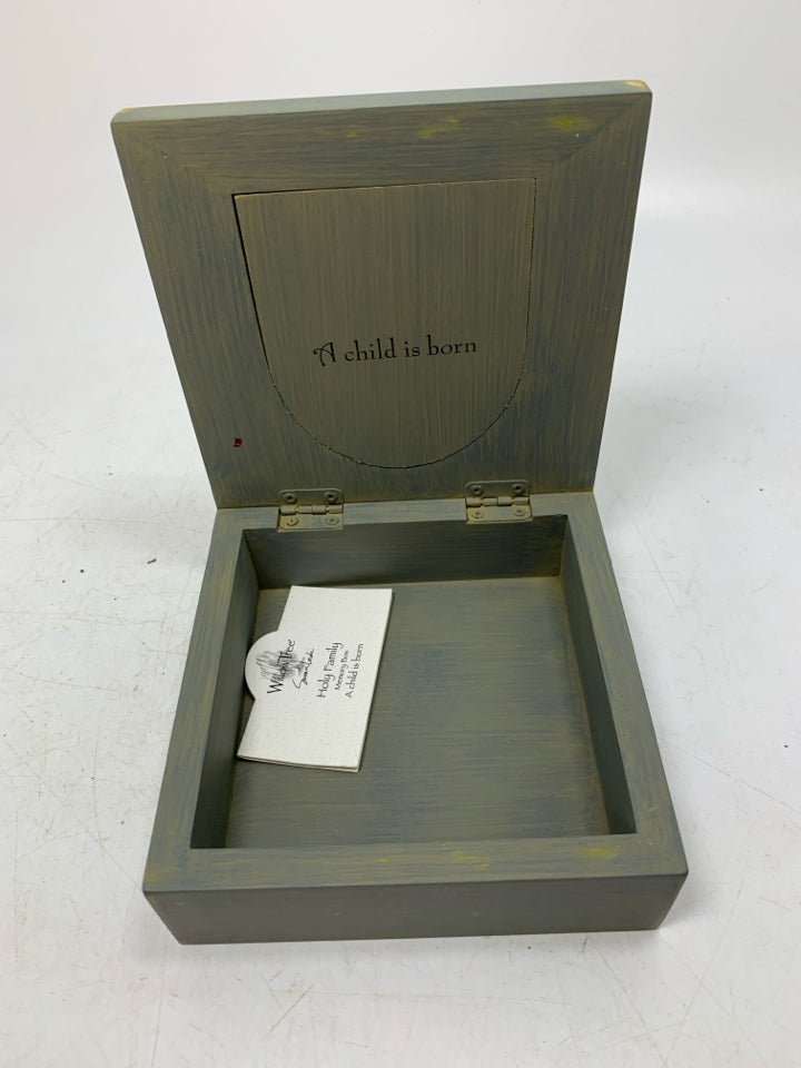 WOODEN MEMORY BOX "HOLY FAMILY" 2006.