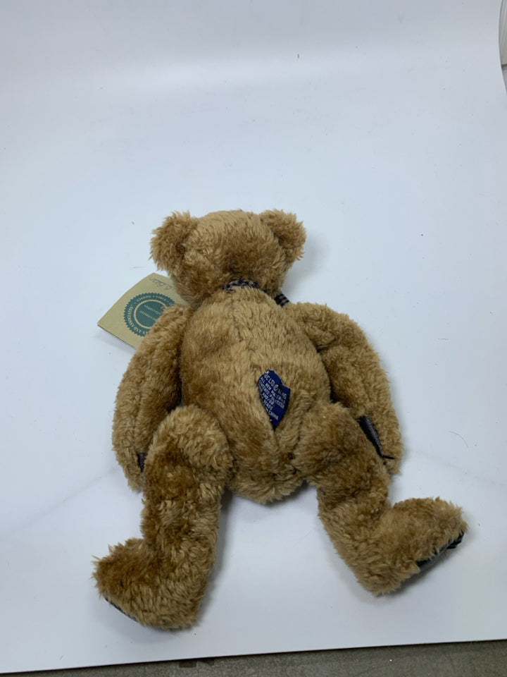 BOYDS BEAR W/ PLAID LARGE BOW.