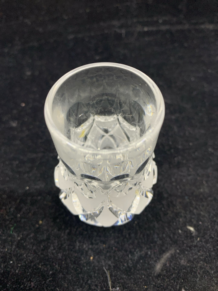 SMALL FROSTED TOOTHPICK HOLDER.