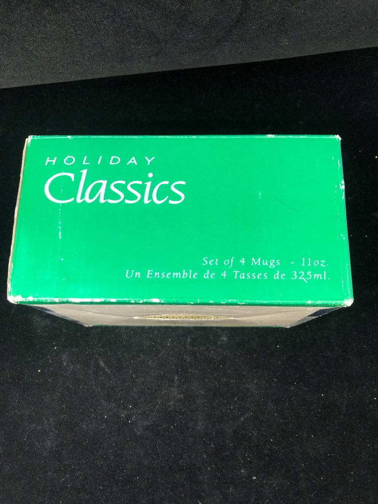 4 THE NIGHT BEFORE CHRISTMAS MUG SET.