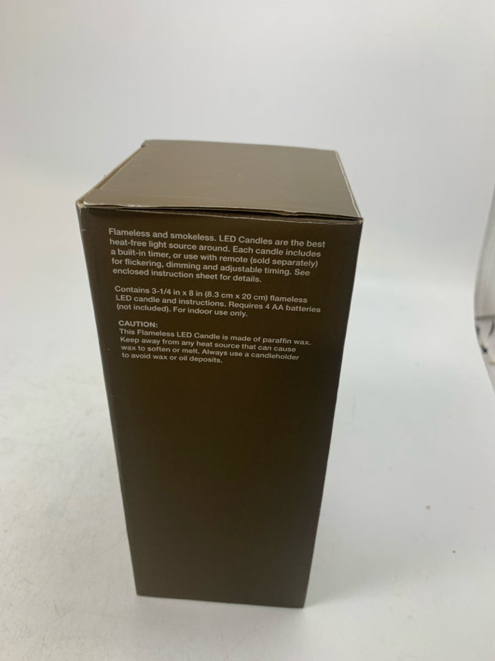 NIB FLAMELESS LED PILLAR CANDLE.