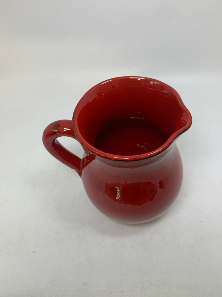 DARK RED TERRA COTTA PITCHER MADE IN ITALY.